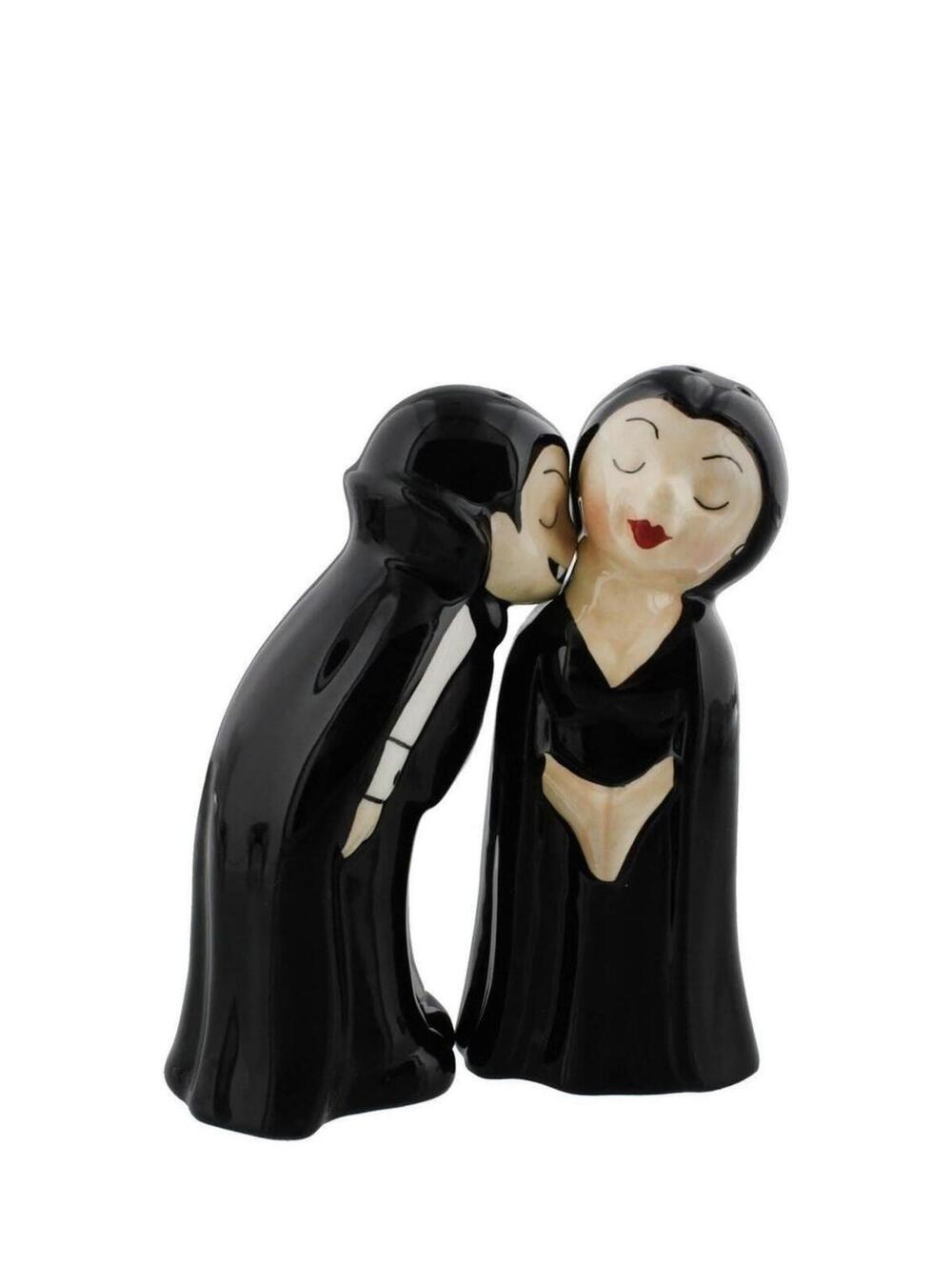 Ceramic Vampire Couple Salt and Pepper Shakers